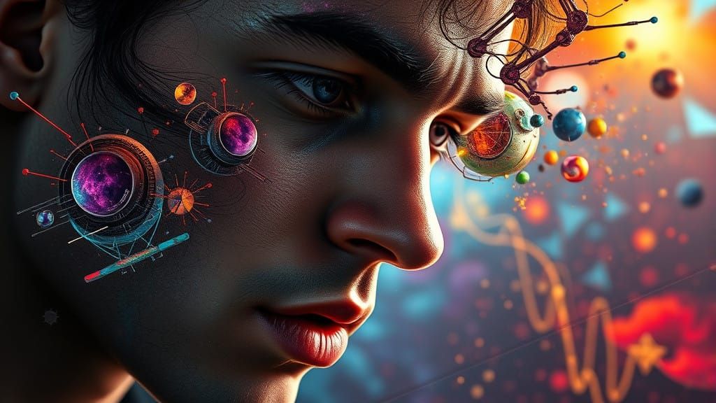 Mindful Eruption in Hyper-Realistic Splash Art