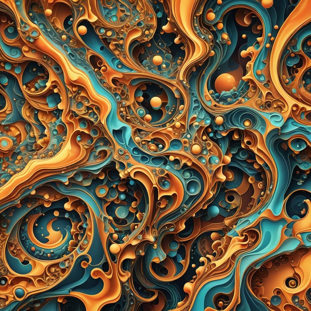 Surreal Digital Dreamscapes in Vibrant, Swirling Colors