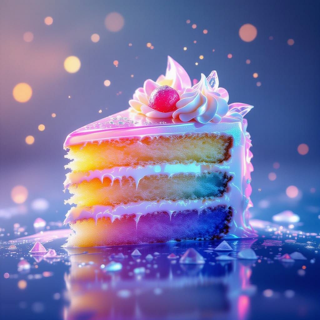 Iridescent Cake of Air and Ice: Fantasy Concept Art