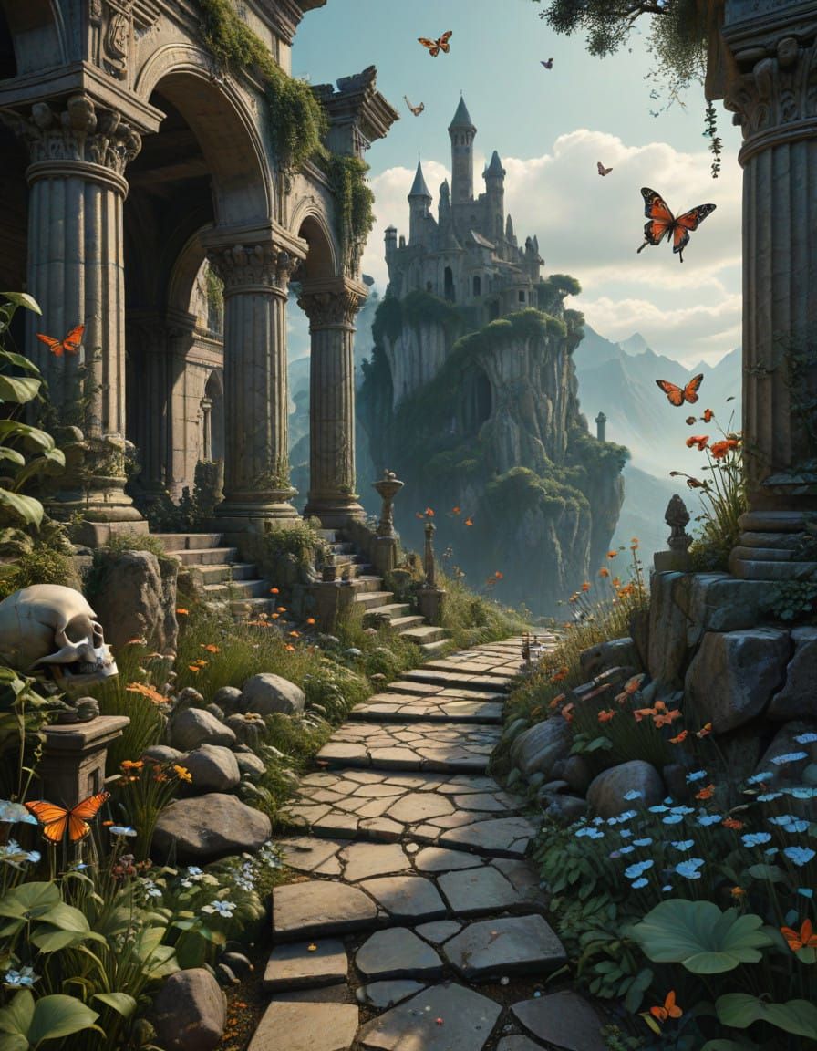 Ancient Ruins Unveil Majestic Mountain Horizons