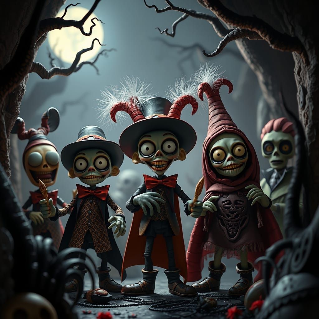 Dandy's World Crew Trapped in Horror Scene: Claymation Style