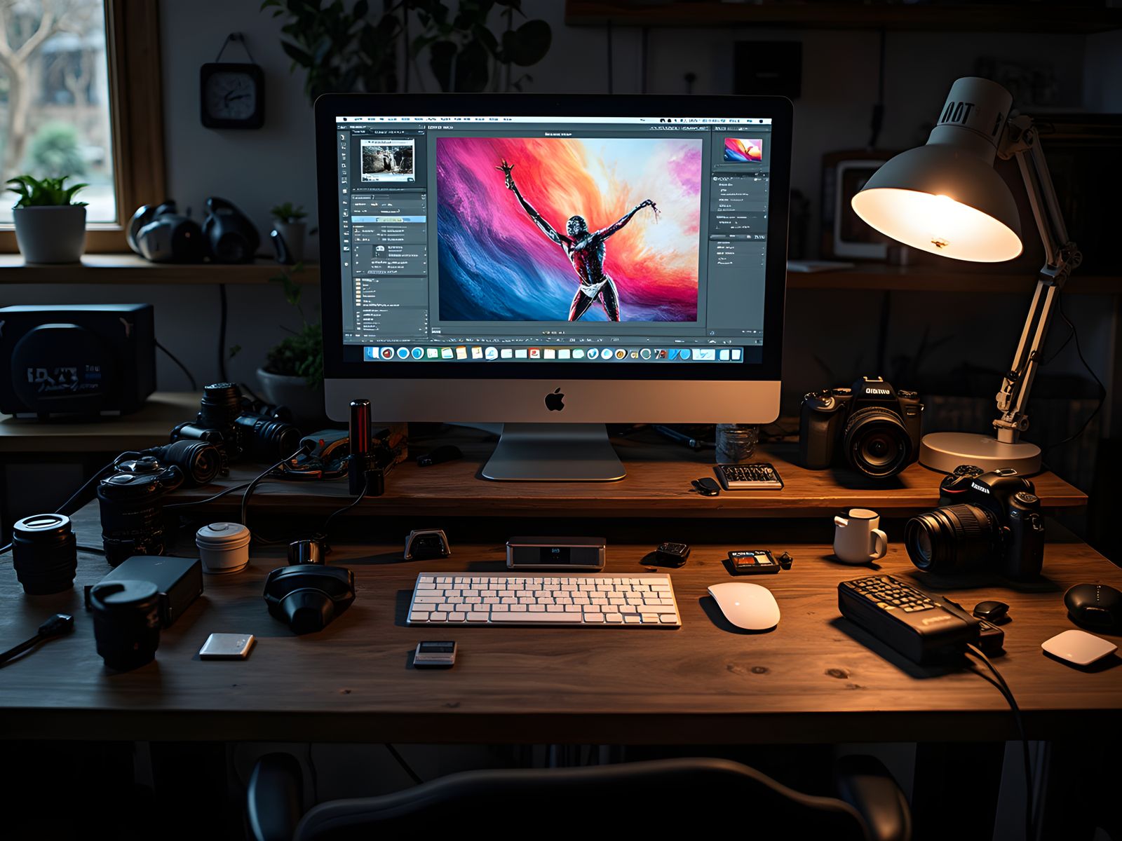 Photographer's Modern Workspace: A 2010s Digital Close-Up