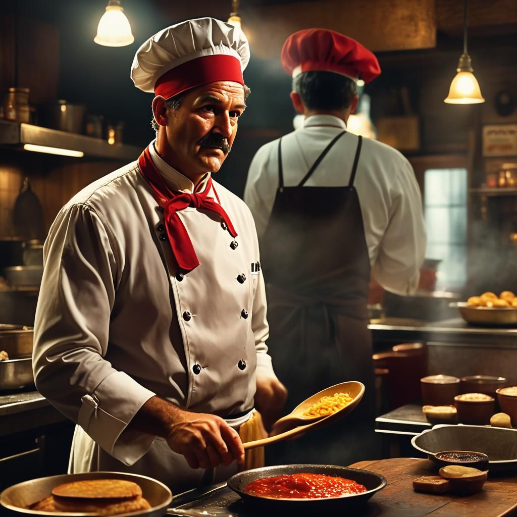 Chef Boyardee in Nostalgic Italian Eatery