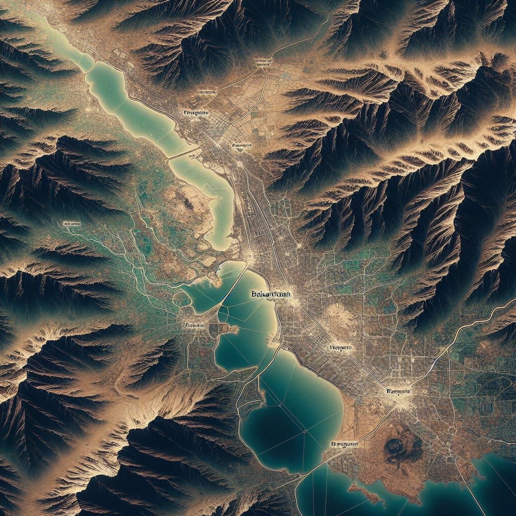 Detailed Map of Fictional Country Balourdistan