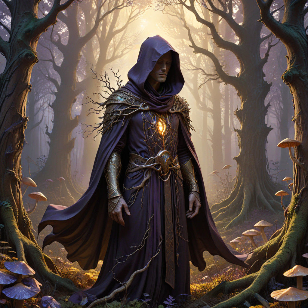 Mystical Forest Encounter in Earthy Splendor