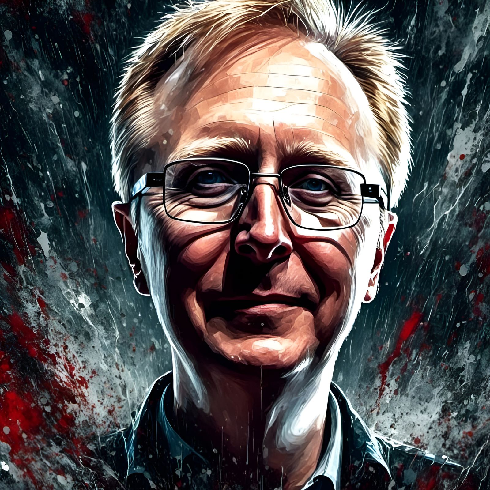 Scary Creature in Stormy Sky, Digital Art