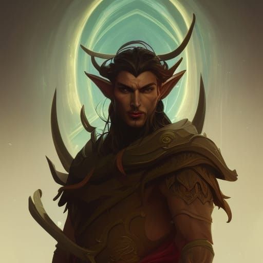 Intricate Portrait of an Evil Elf Lord