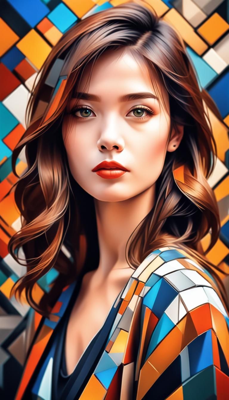 Cubism - female portrait