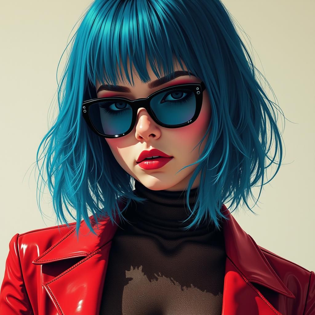 Futuristic Hacker in Cyberpunk Style