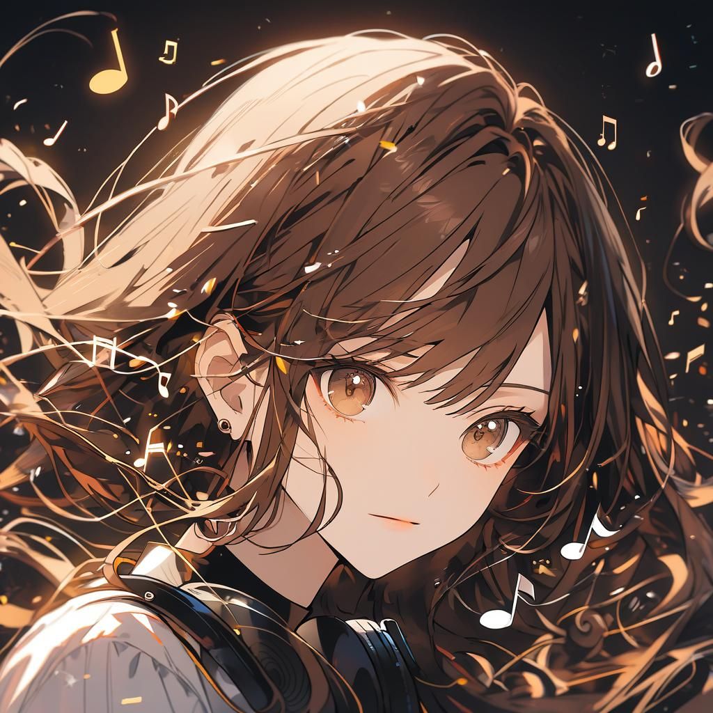 Teenage Girl Listening to Music Portrait