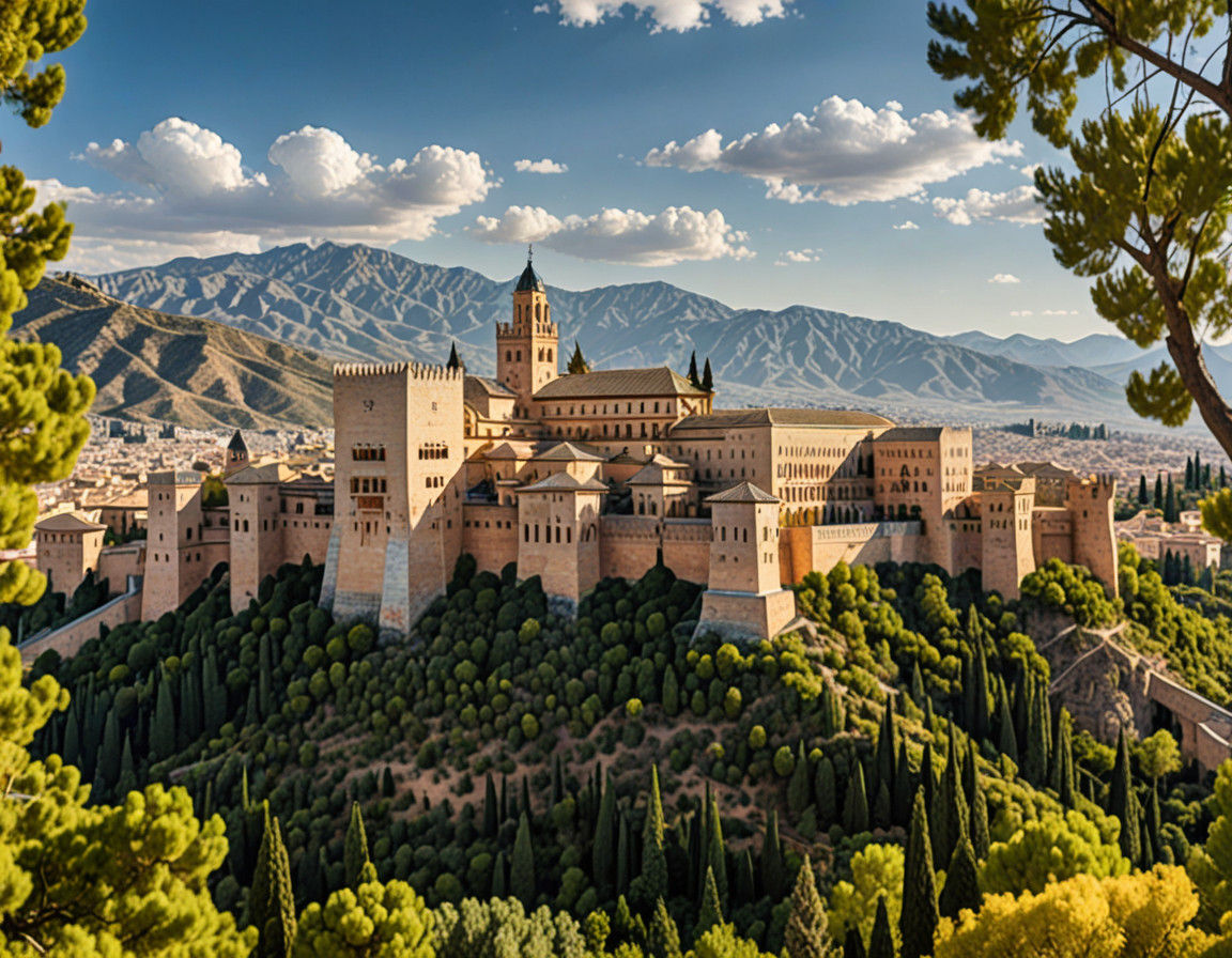 The Alhambra Castle in Moorish Spain