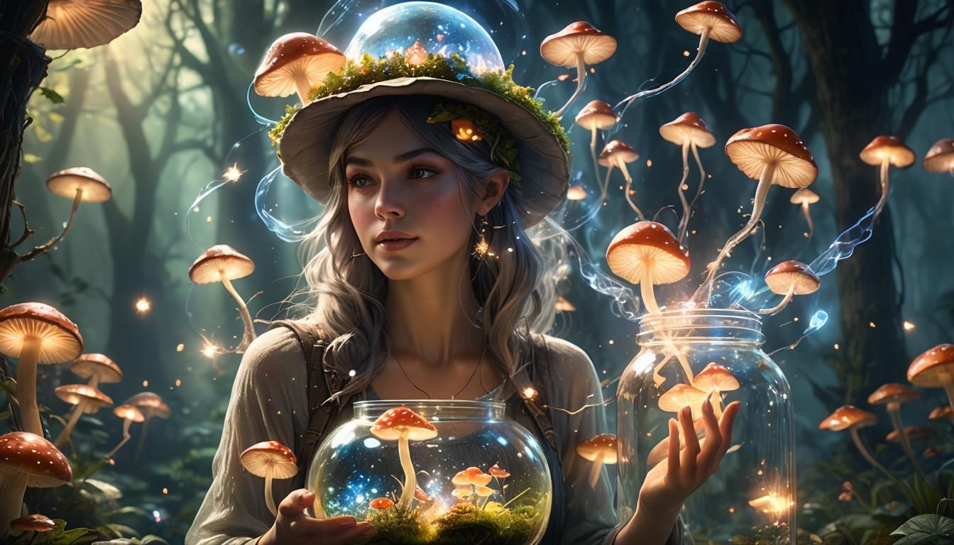 Ethereal Fairy in a Jar: Fantasy Concept Art