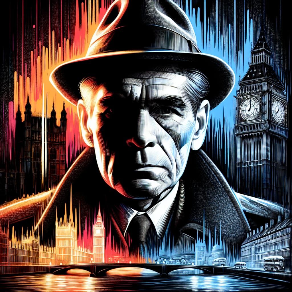 Film Noir Detective in 1940s London Blitz