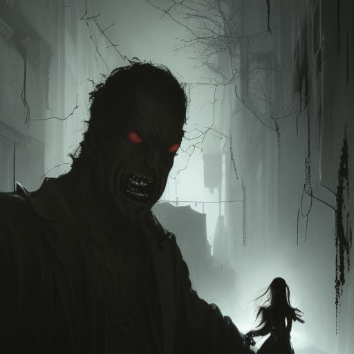 Lasombra Vampire Emerging from Living Shadow