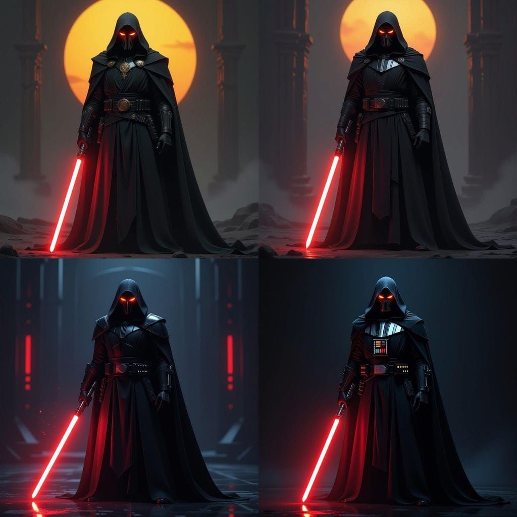 Darth Malakar Sith Lord with Mixed Glow Eyes