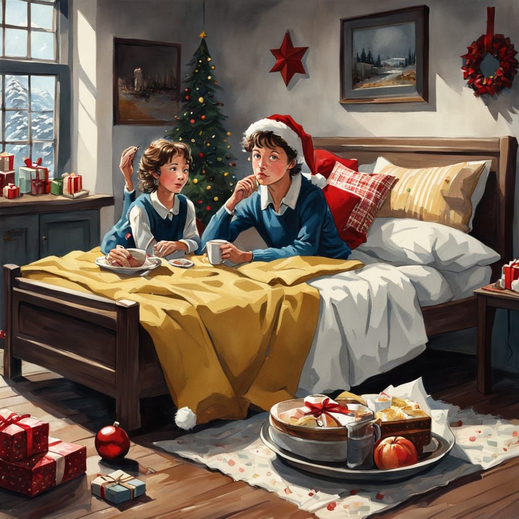 A Christmas Morning Scene Unfolds