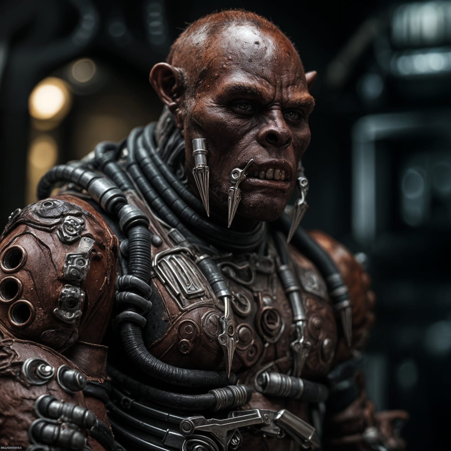 Biomechanical Orc in Giger Style, Photorealistic