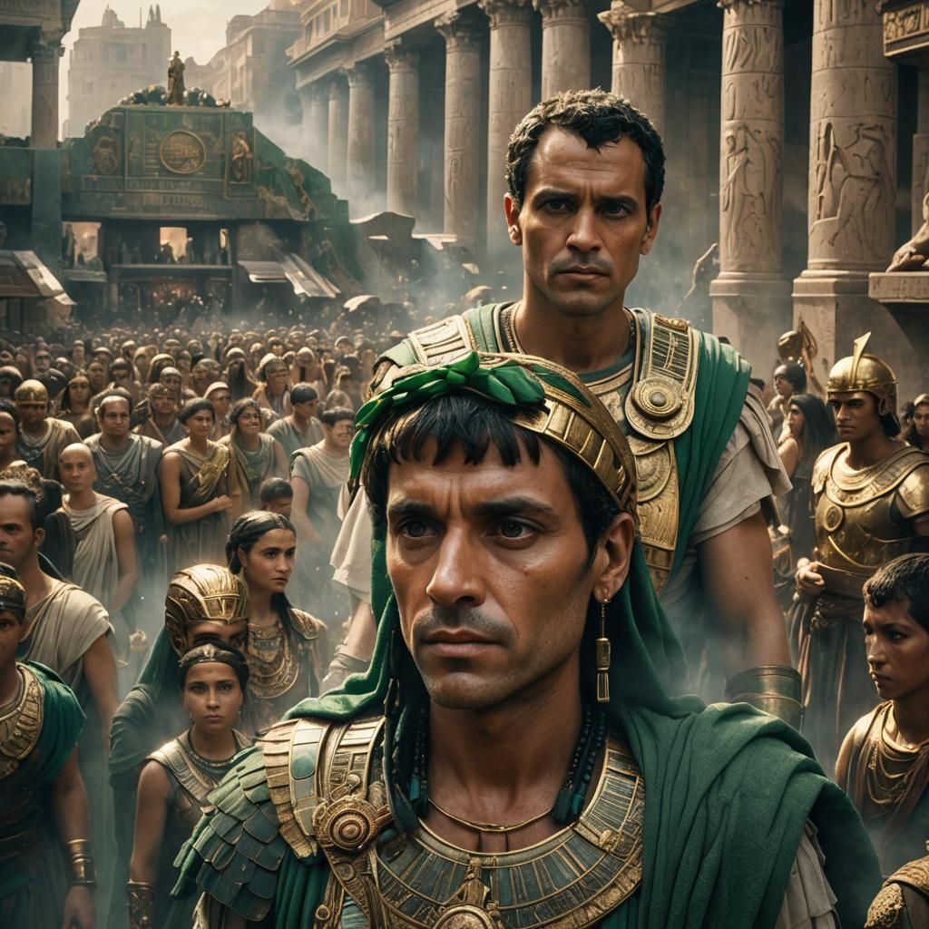 Cleopatra and Marc Anthony in Dystopian Metropolis