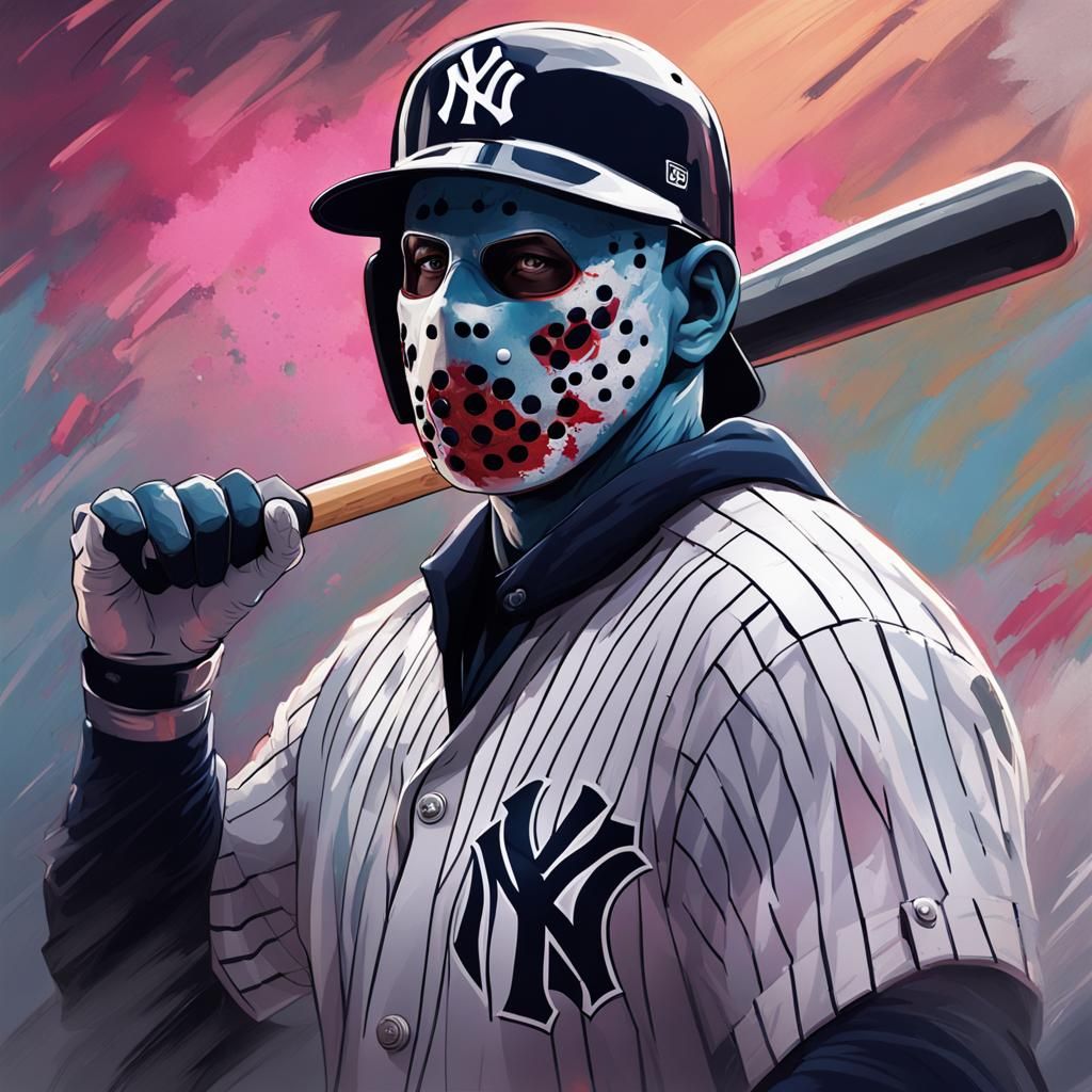 Jason Voorhees as Baseball Player, Detailed Portrait