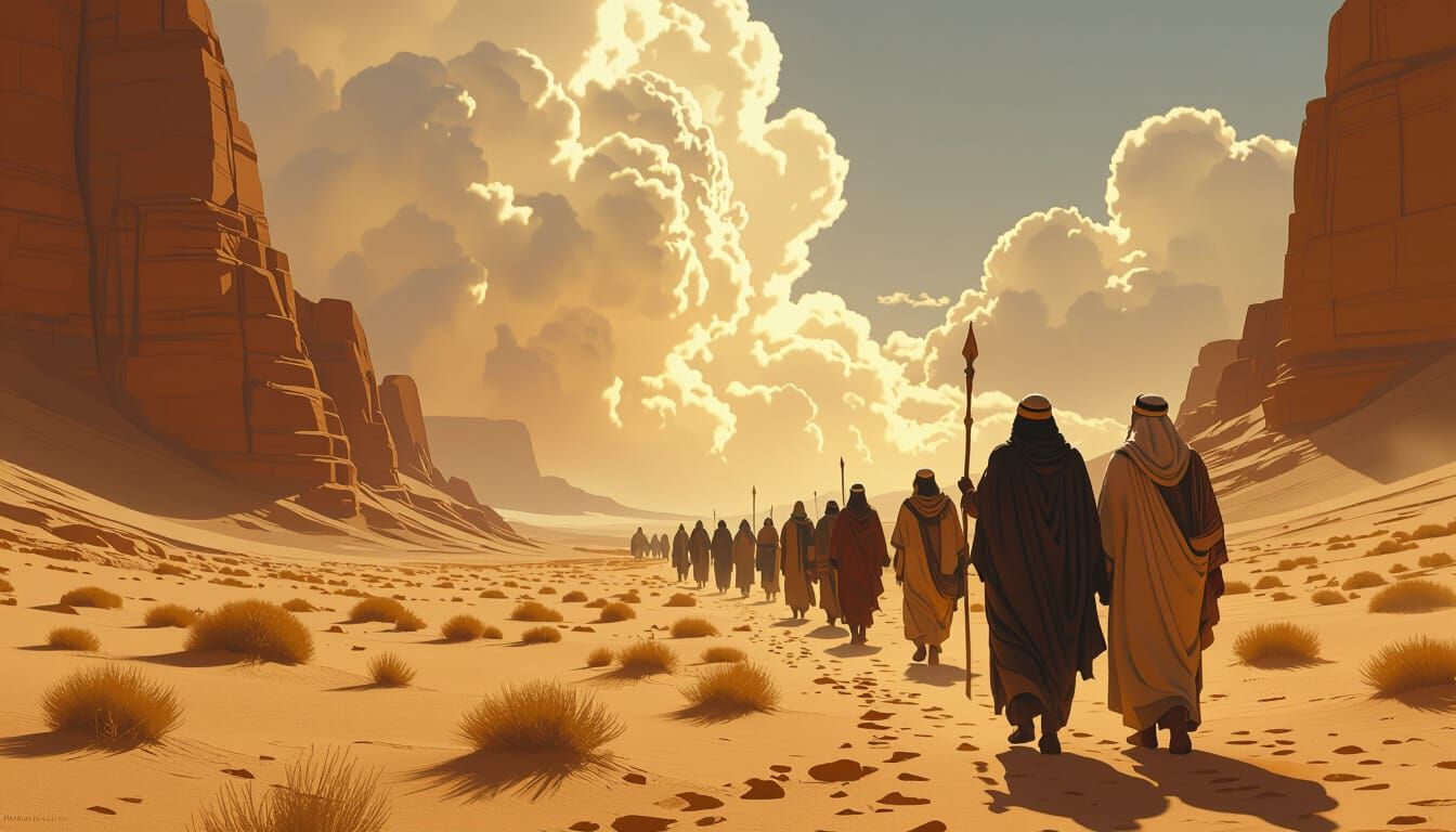 Israelites Journey Through the Wilderness: Matte Painting