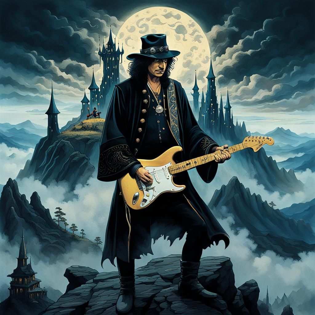 Renaissance Guitarist Summons a Tempest on Misty Peak