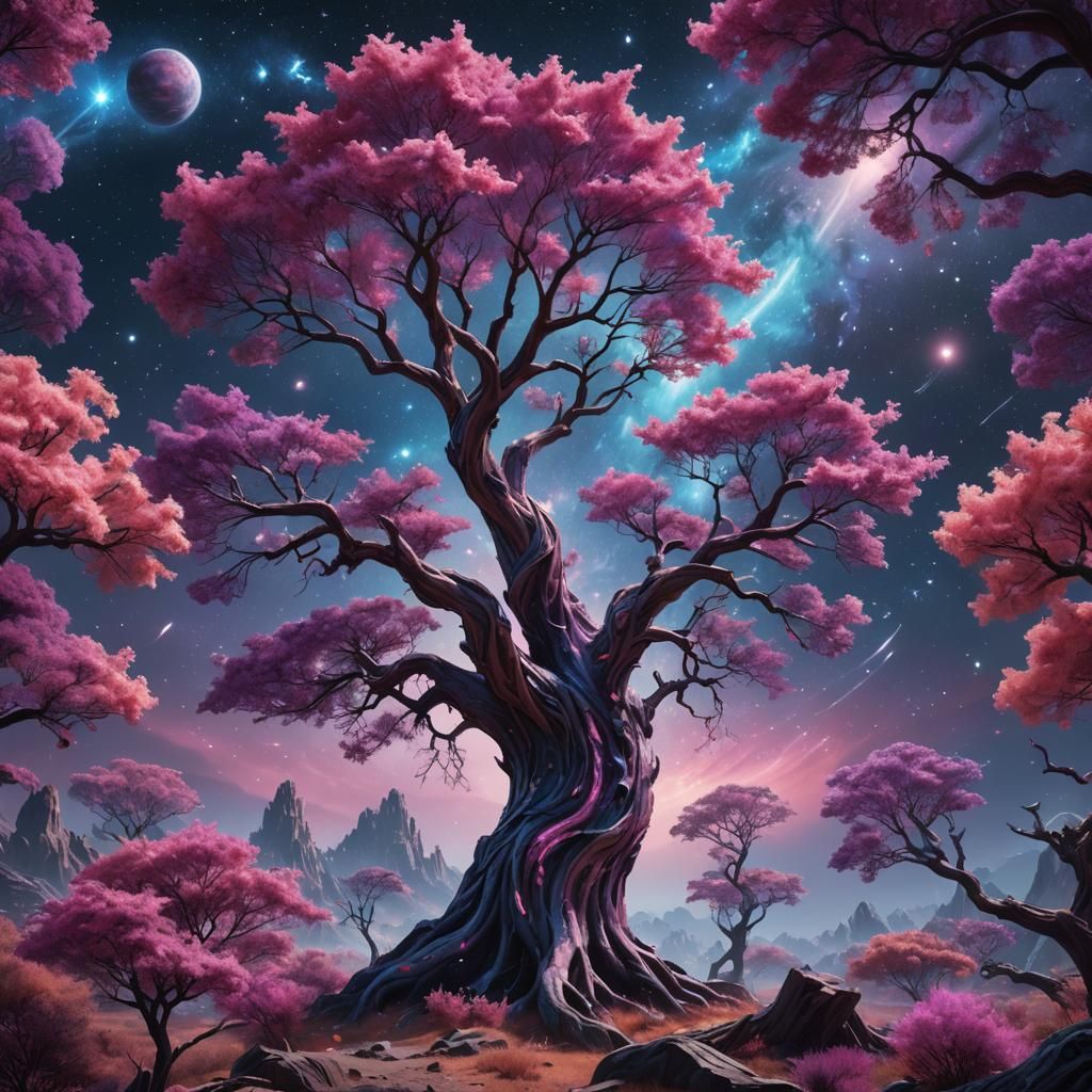 Galactic Tree: Detailed Fantasy Concept Art