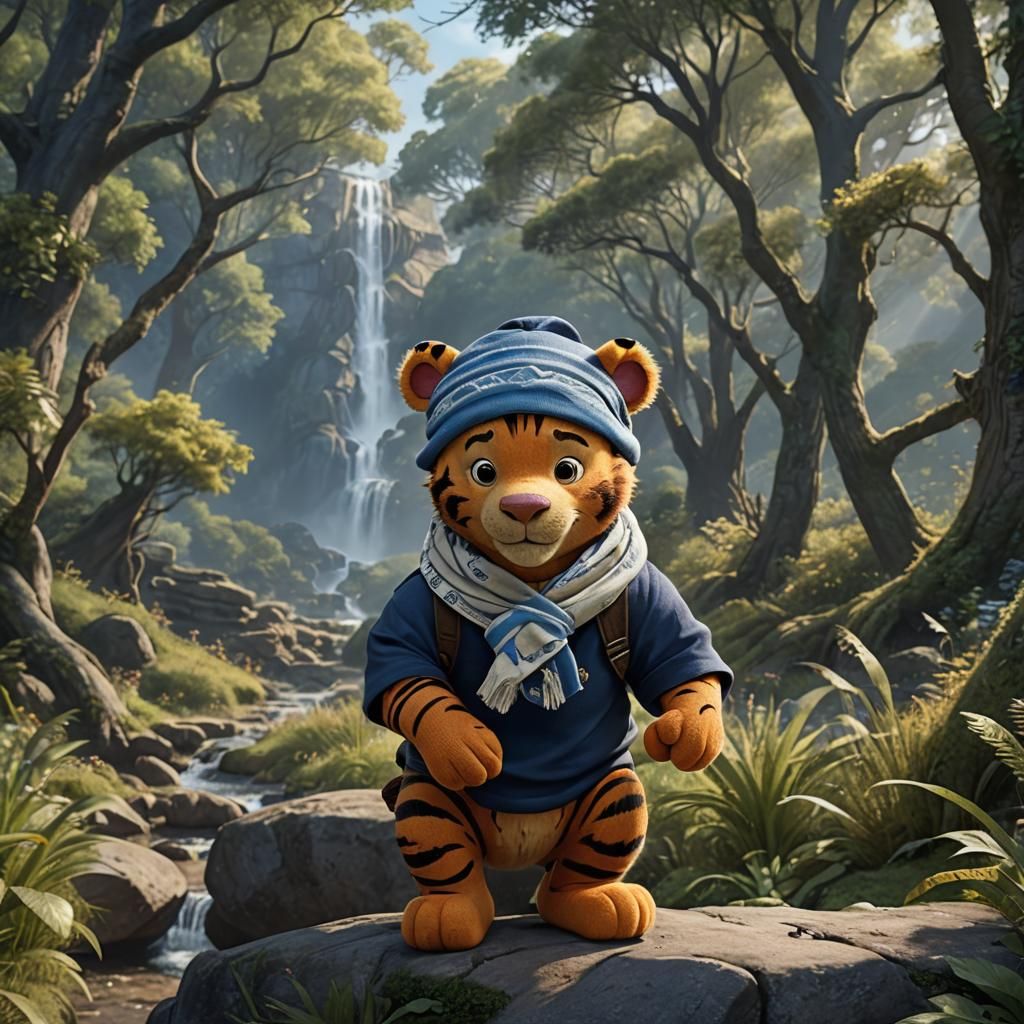 Tigger as Boy Scout, Digital Art
