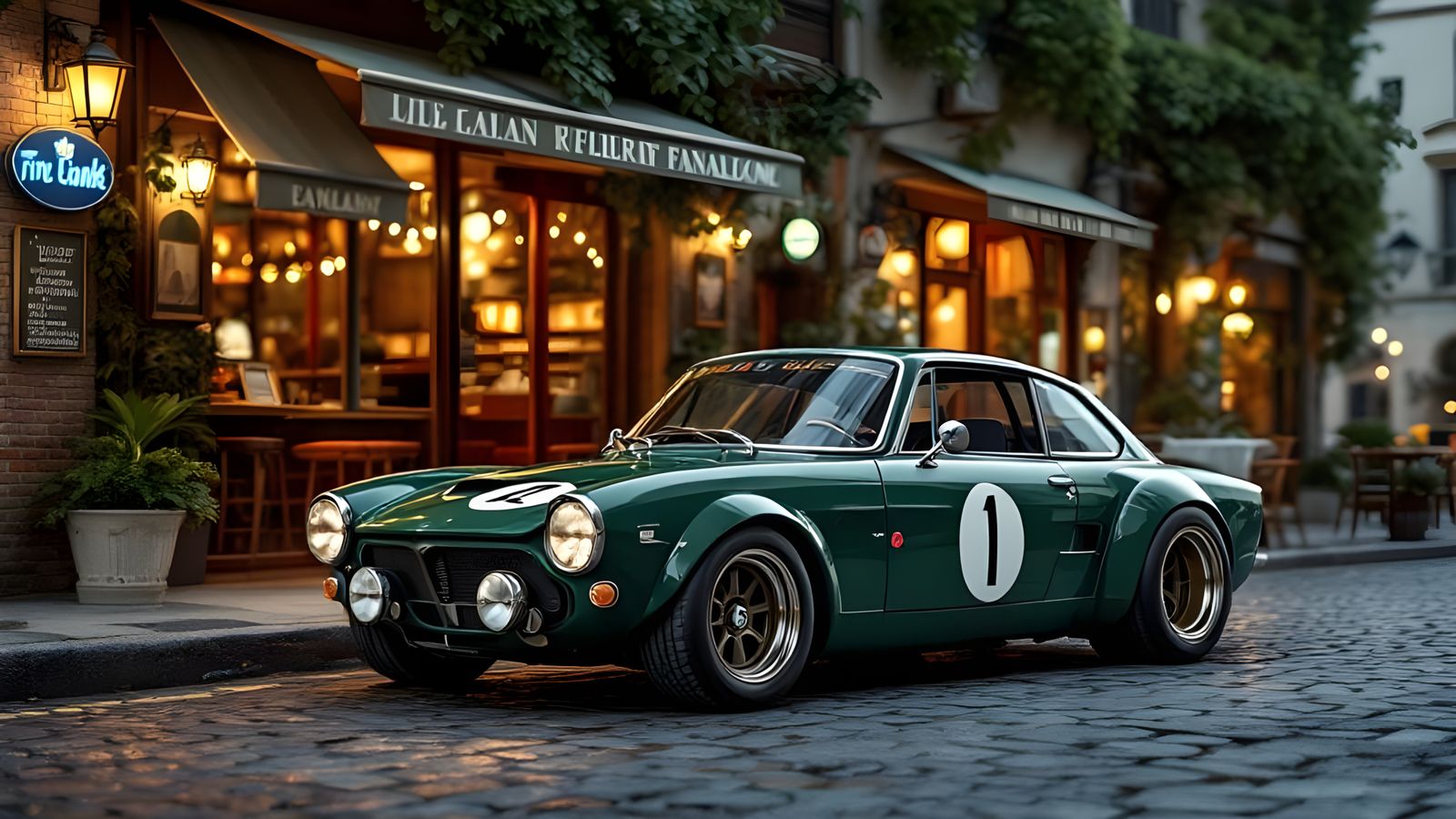 Lancia Fulvia HF Fanalone in Forest Green