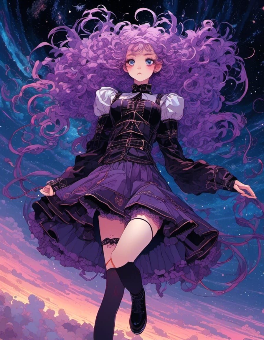 galaxy girl gothic outfit