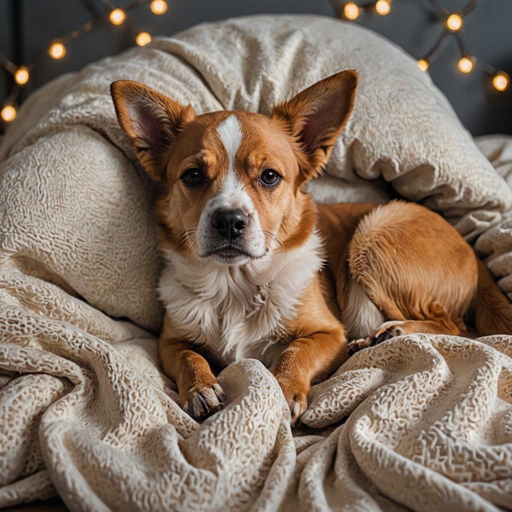 Hyperrealistic Sleeping Dog in Cinematic Style