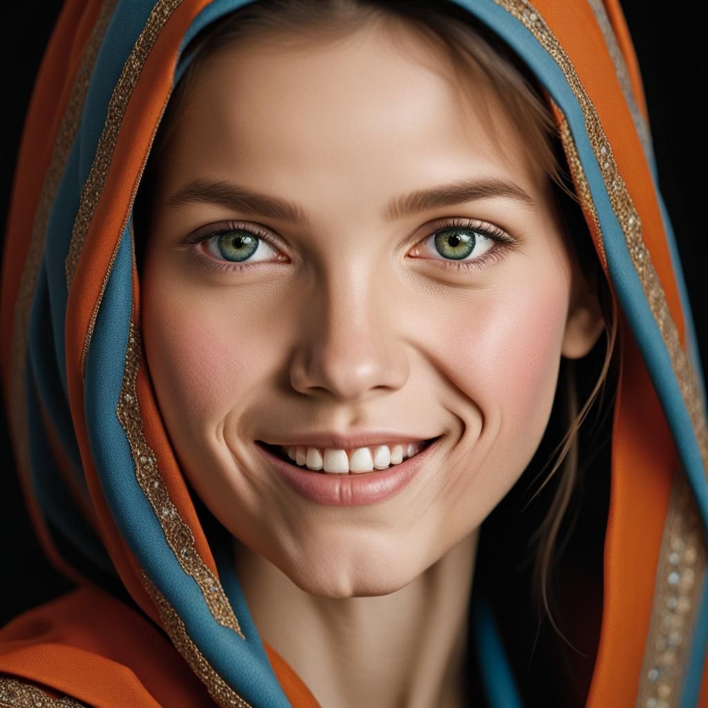 Smiling Woman: Professional Studio Portrait