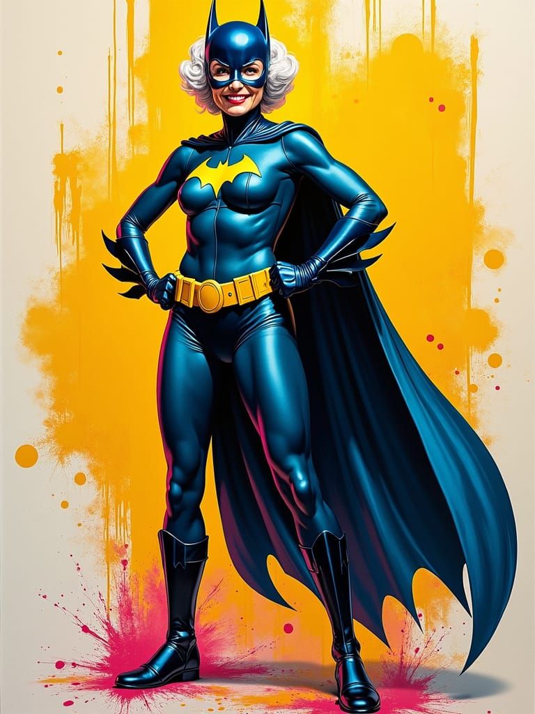 Batgirl in Oil Painting Comic Book Style