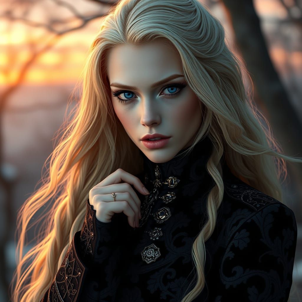 Mystical Nordic Goddess in Lavish Enchantment