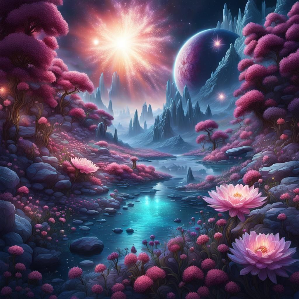 Crystalline Flowers Bloom on Comet in Space