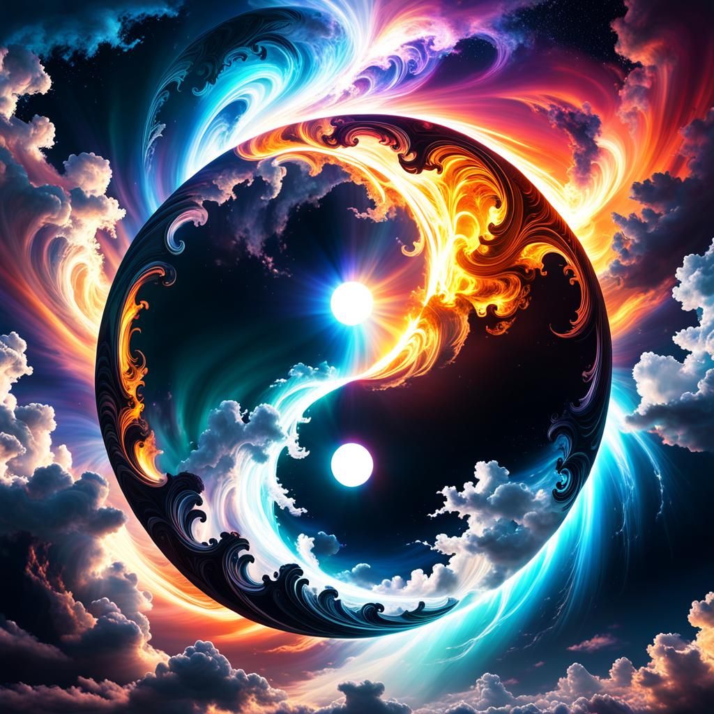 Yin Yang Portals to Heaven and Hell