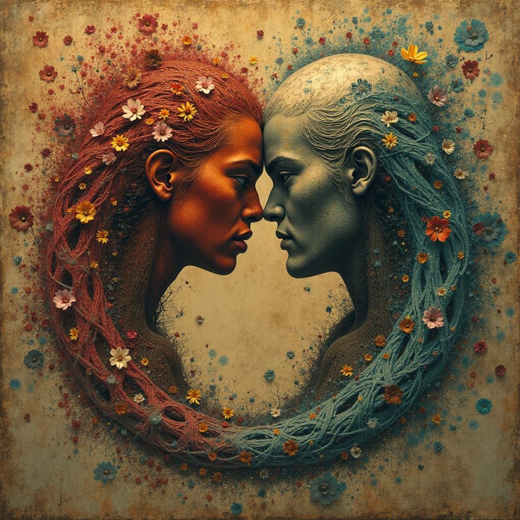 Vibrant Contrasted Colors on Detailed Figure