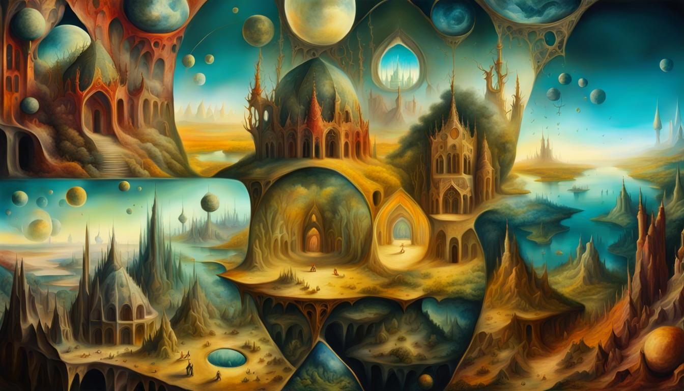 Dream Worlds: Surreal Landscape in Magic Realism Style