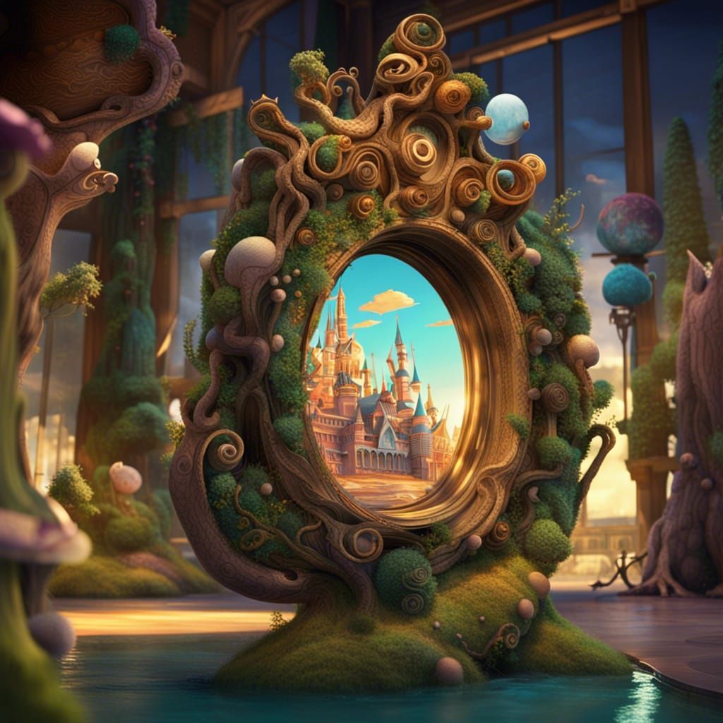 Enchanted Mirror Reveals Alternative Realities in 3D