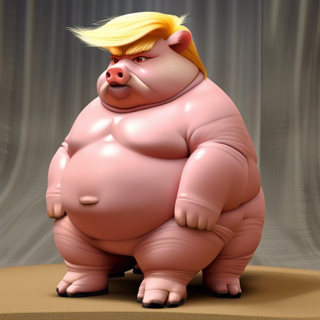 Trump Sumo Pig: A Humorous AI Creation