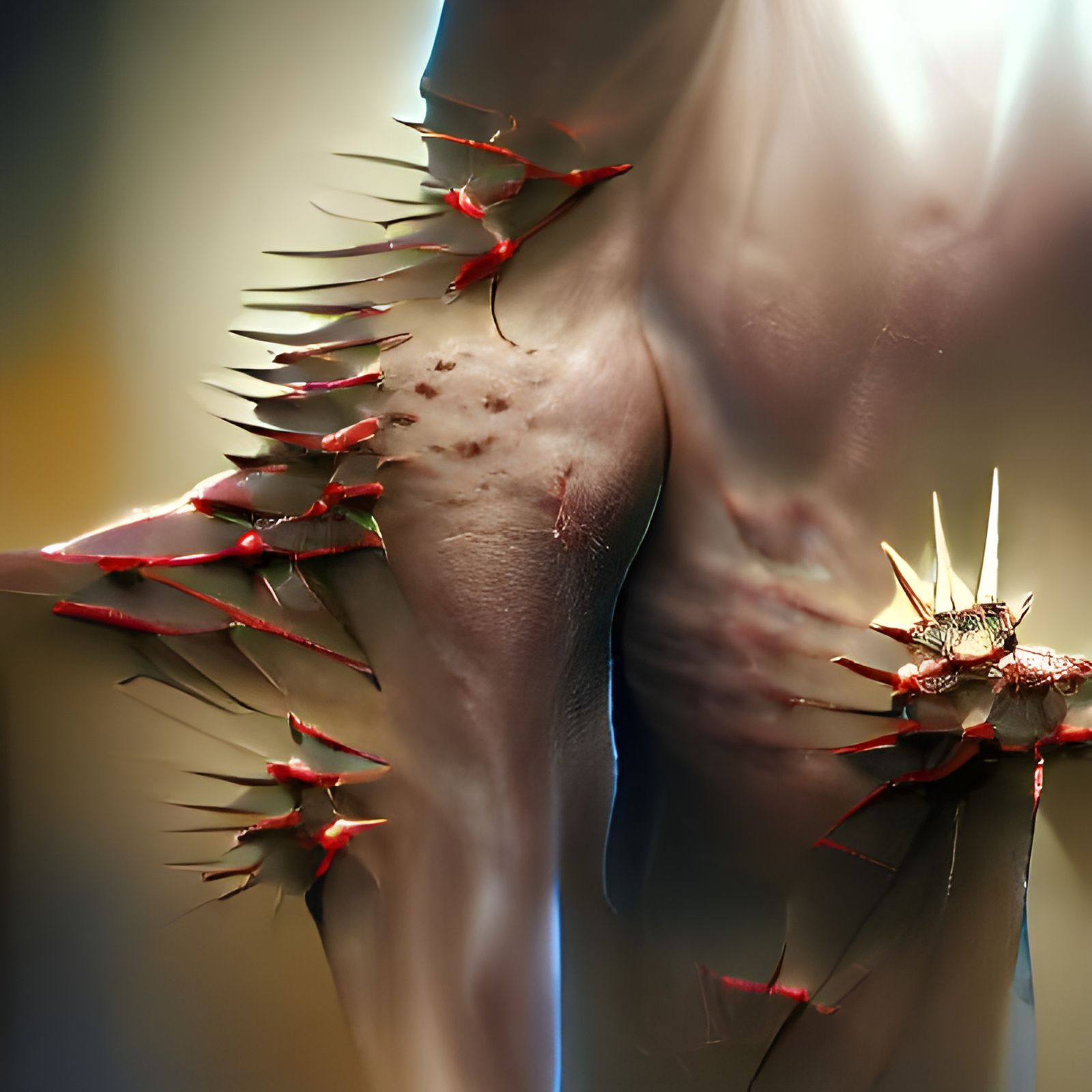 Sinister Spikes Bursting From a Human Body
