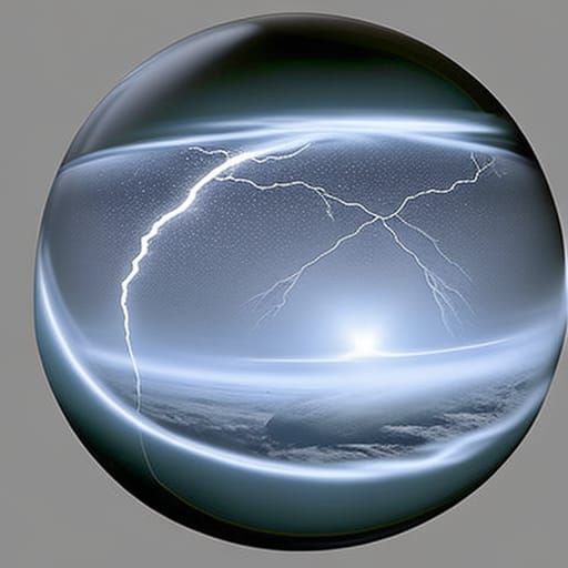 Thunderstorm Trapped Inside a Glass Orb