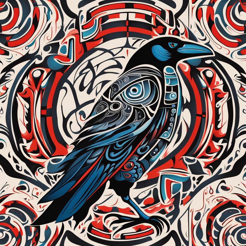 Crow haida Tattoo Series