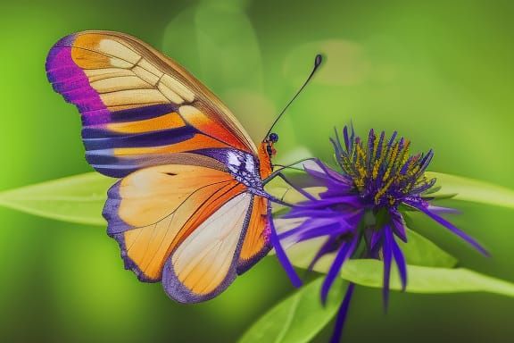 Spring Butterfly in Bloom: Bright Color Photography