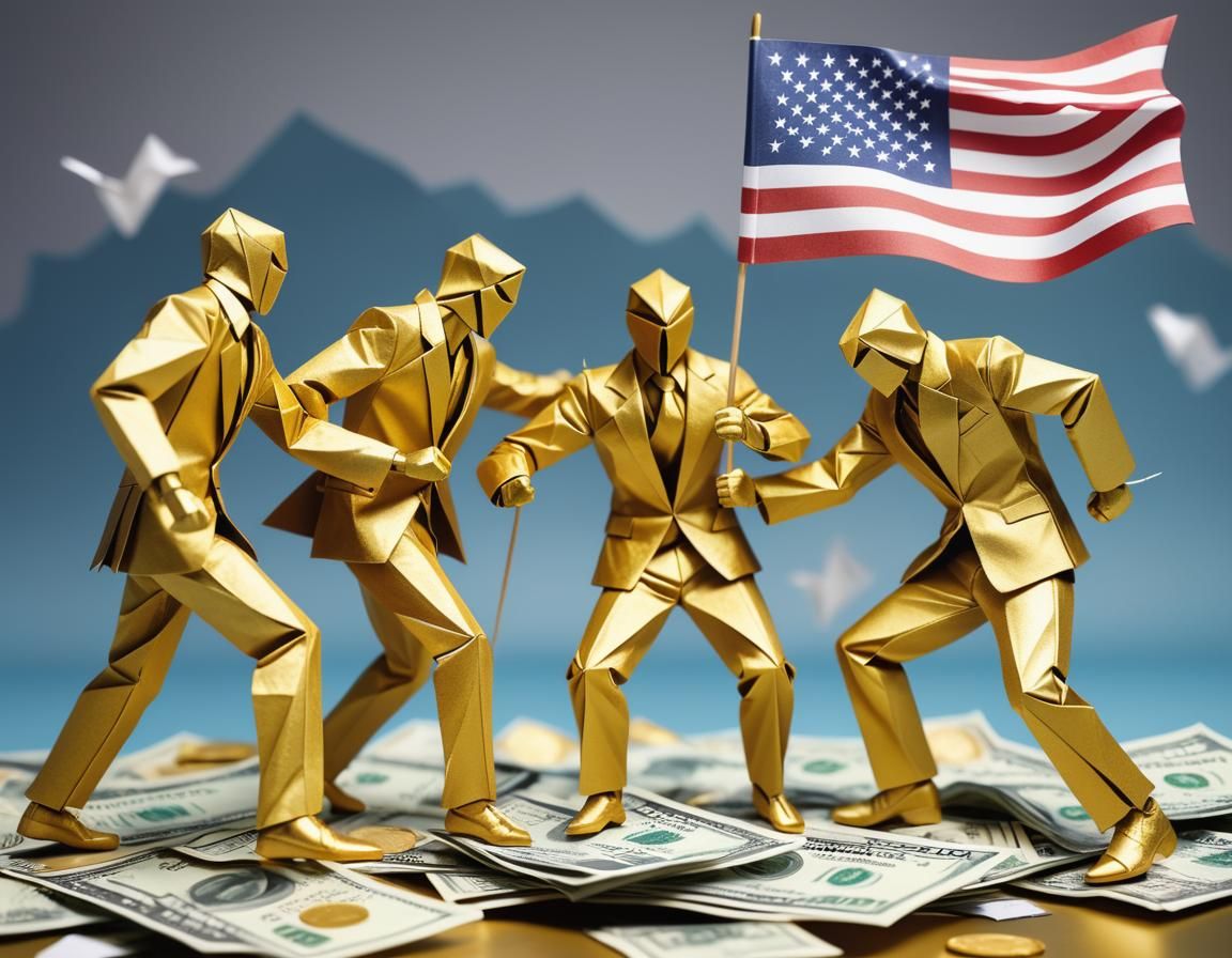 Clash of Nations: Origami Figures in a Perfect Storm