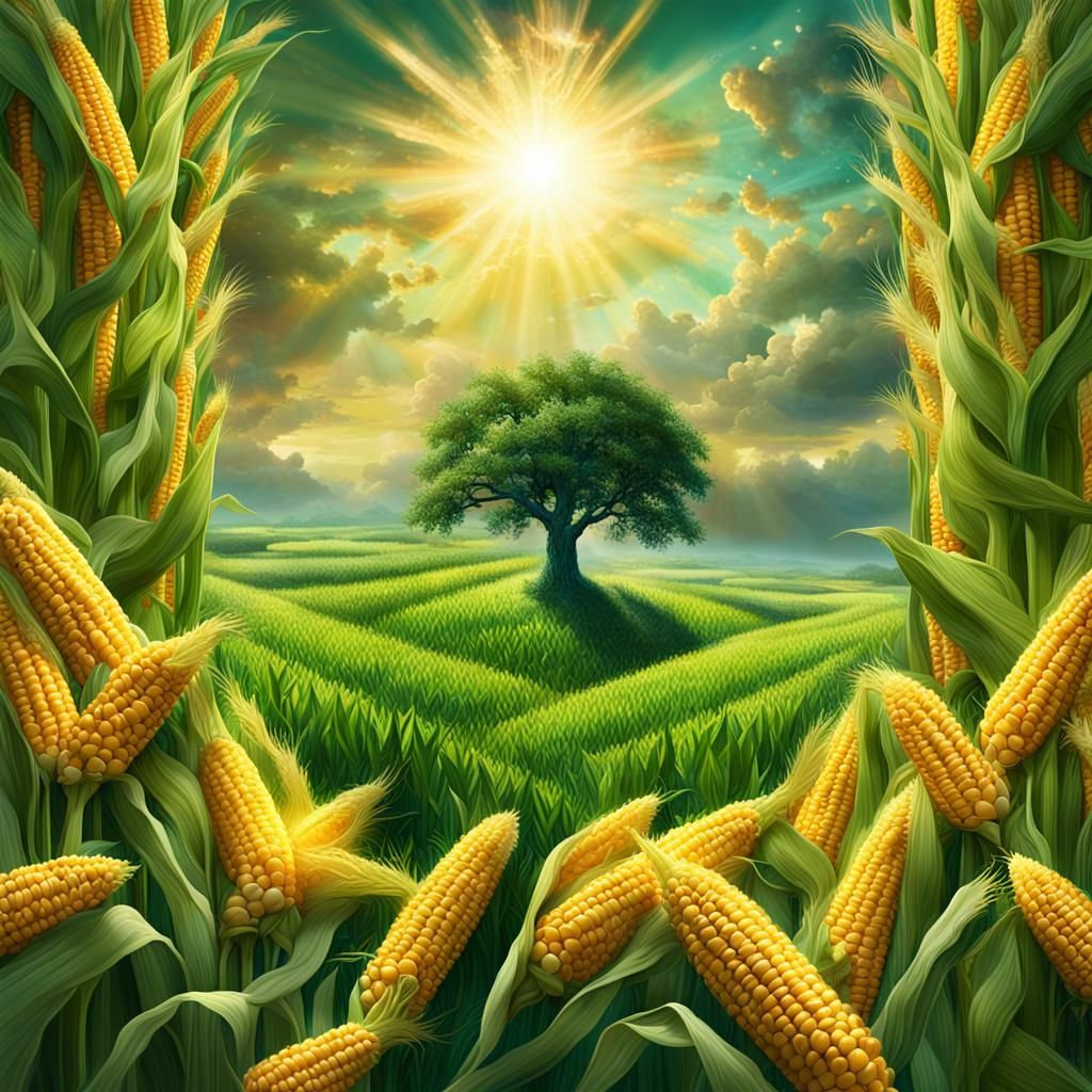 Green Field: A Matte Painting of Earthly Power