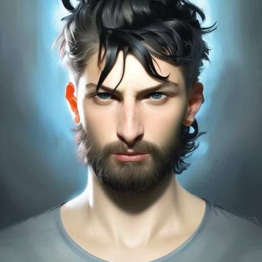 Detailed Portrait with Volumetric Lighting