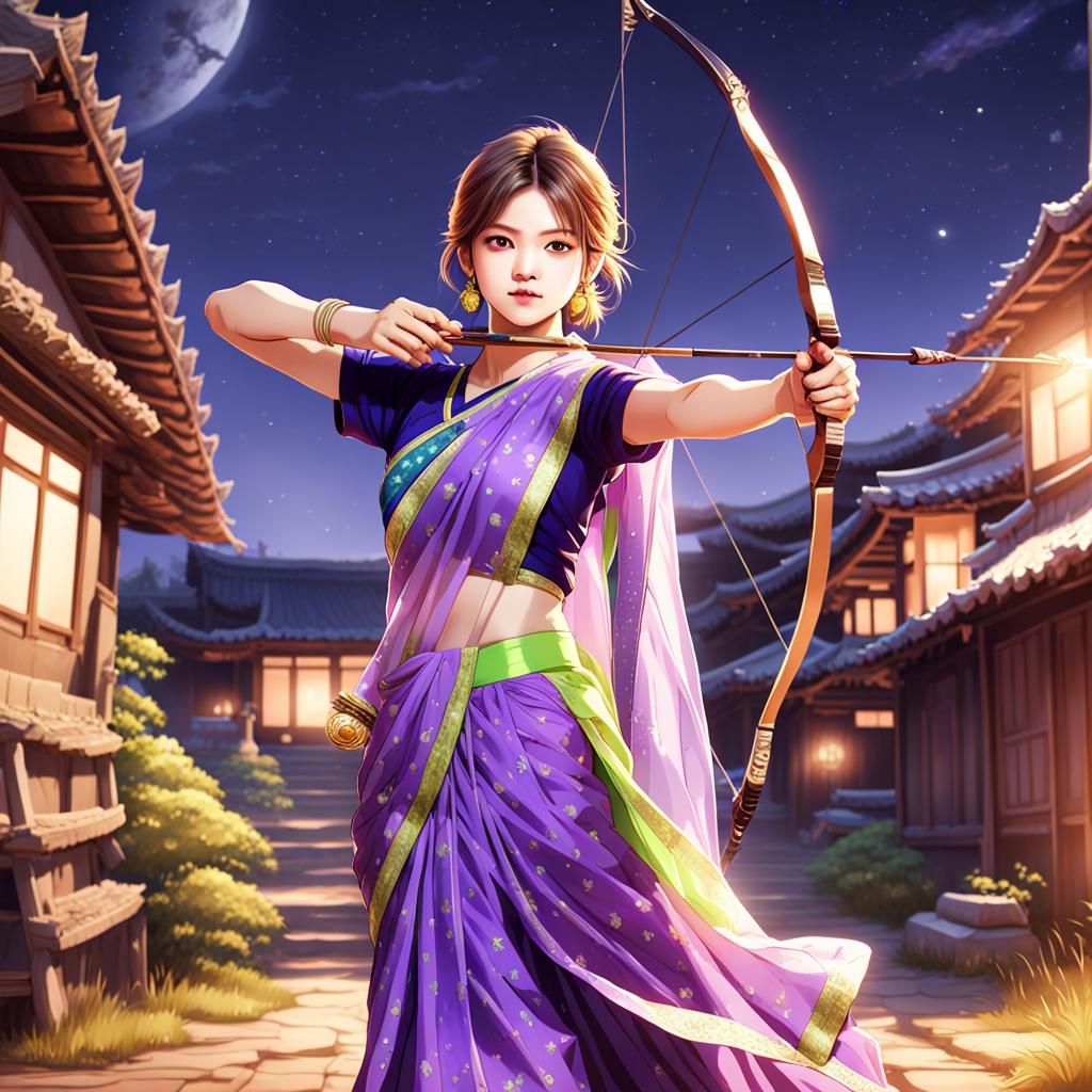 Yoo Jeongyeon as Archer Queen in Anime Style