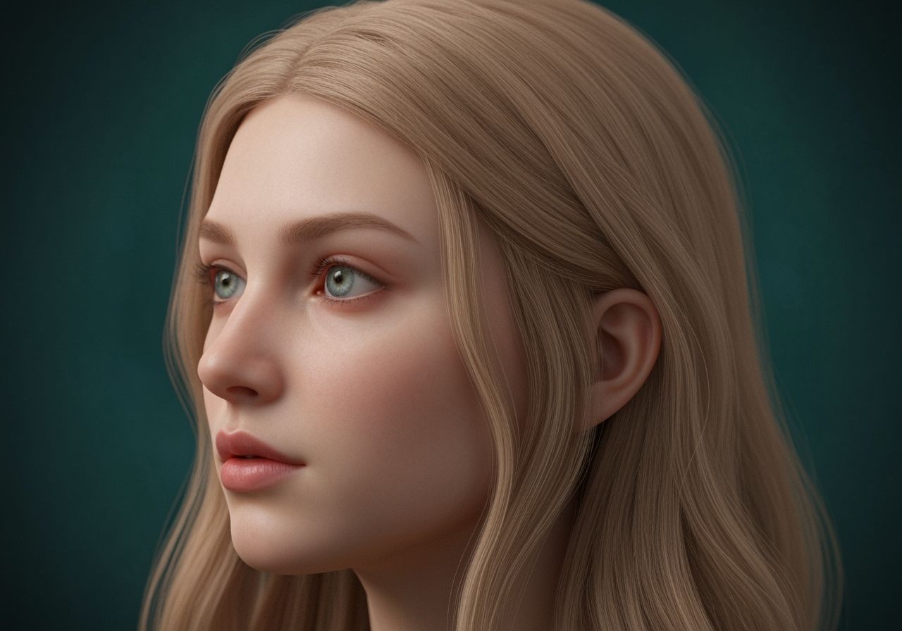 Hyperrealistic Fantasy Portrait in Soft Oil Style