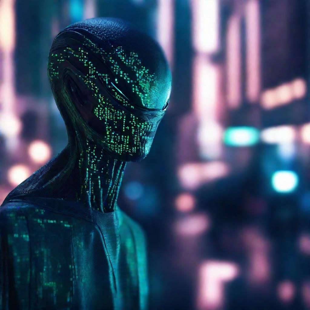 Alien Simulation of Human City in Space
