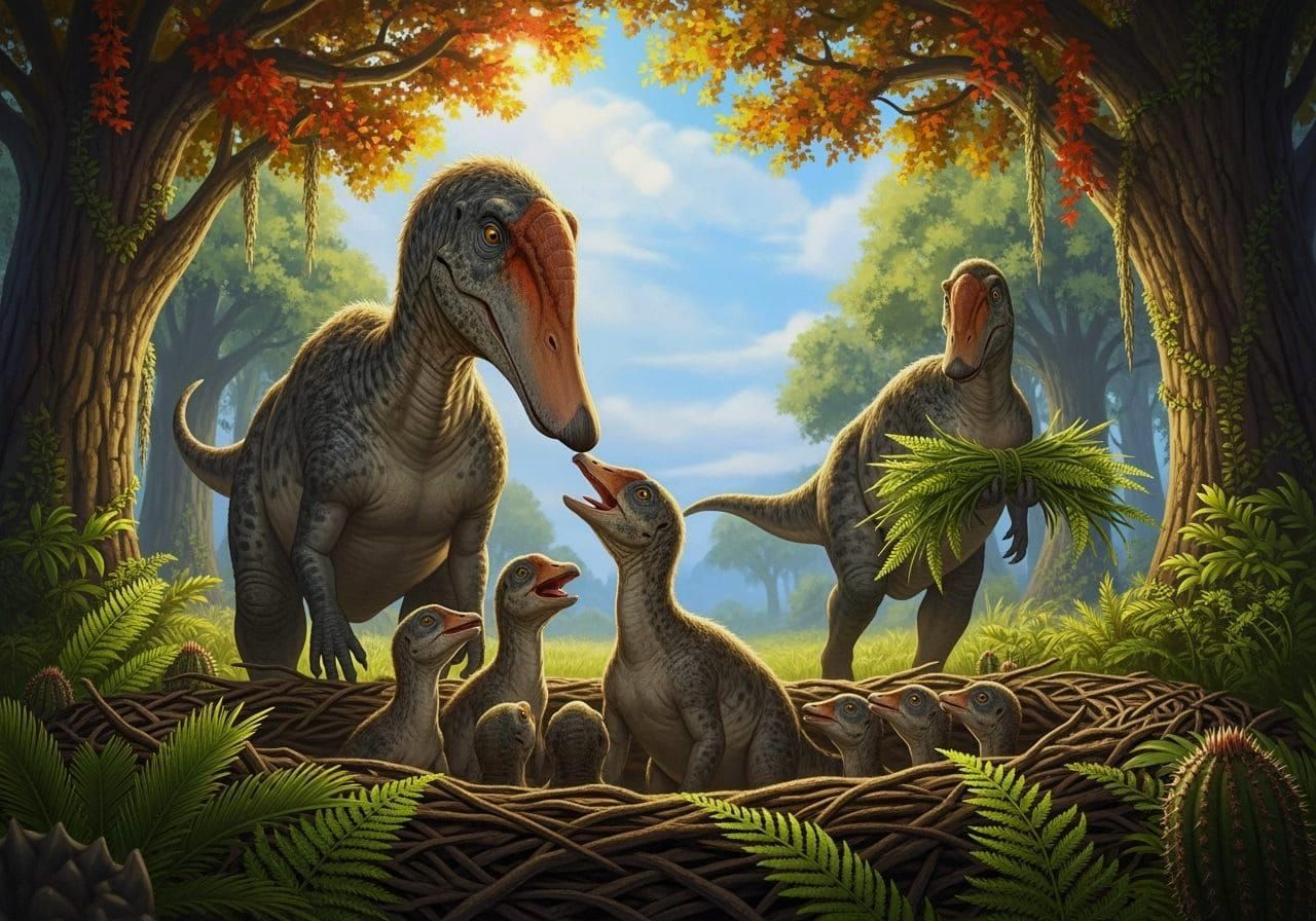 Maiasaura peeblesorum (means "good mother") Duck Bill Dinosa...